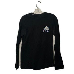 Adidas Women's Black/Blue/Red Amplifier Tee Long Sleeve Shirt Size Small